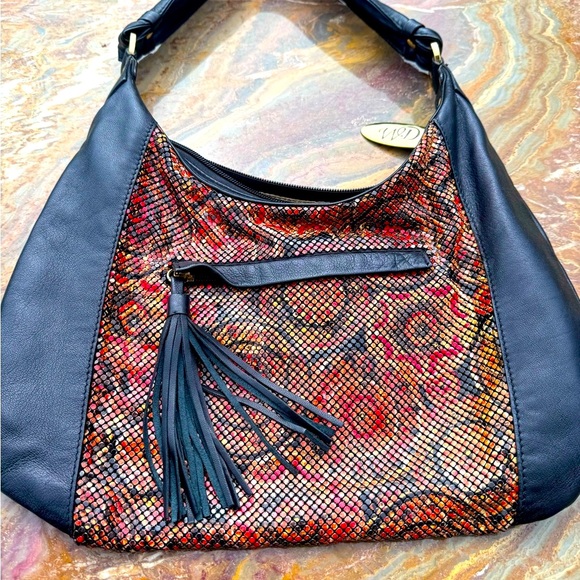 - Vintage Whiting & Davis Mesh & Leather Hobo bag - Picture 1 of 7
